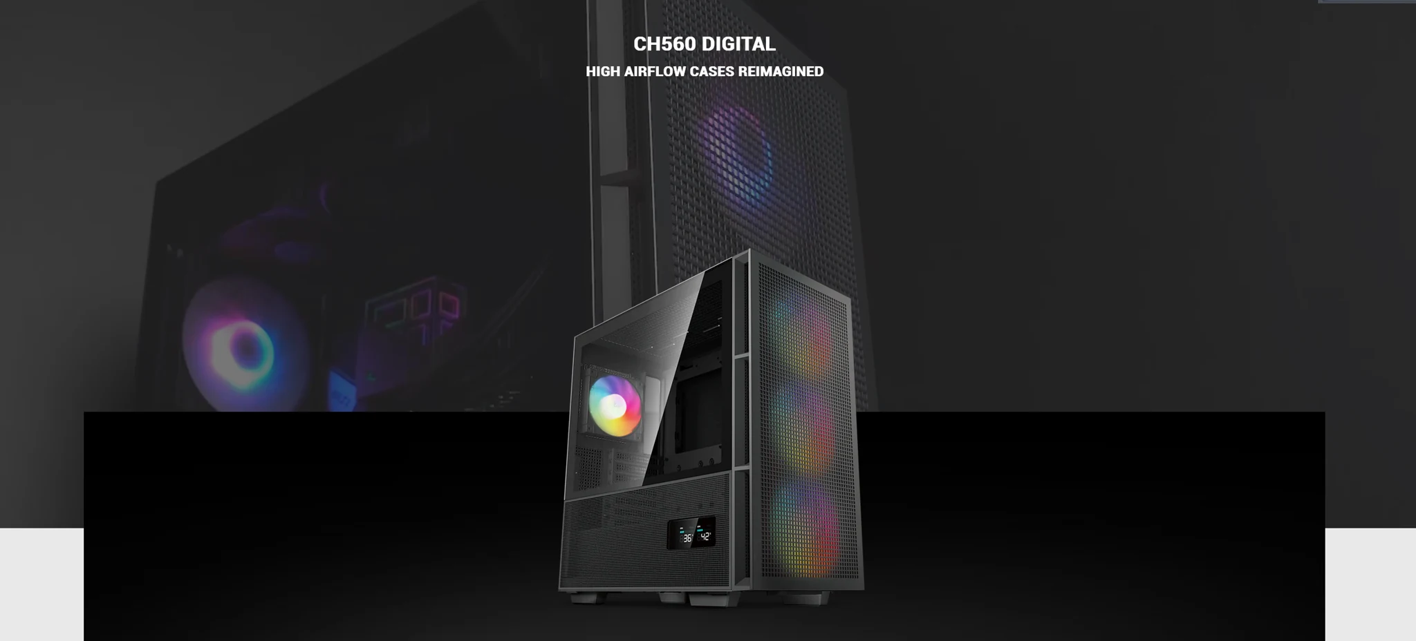 Vỏ Case PC DeepCool CH560 Black - ATX - Đen - NEW