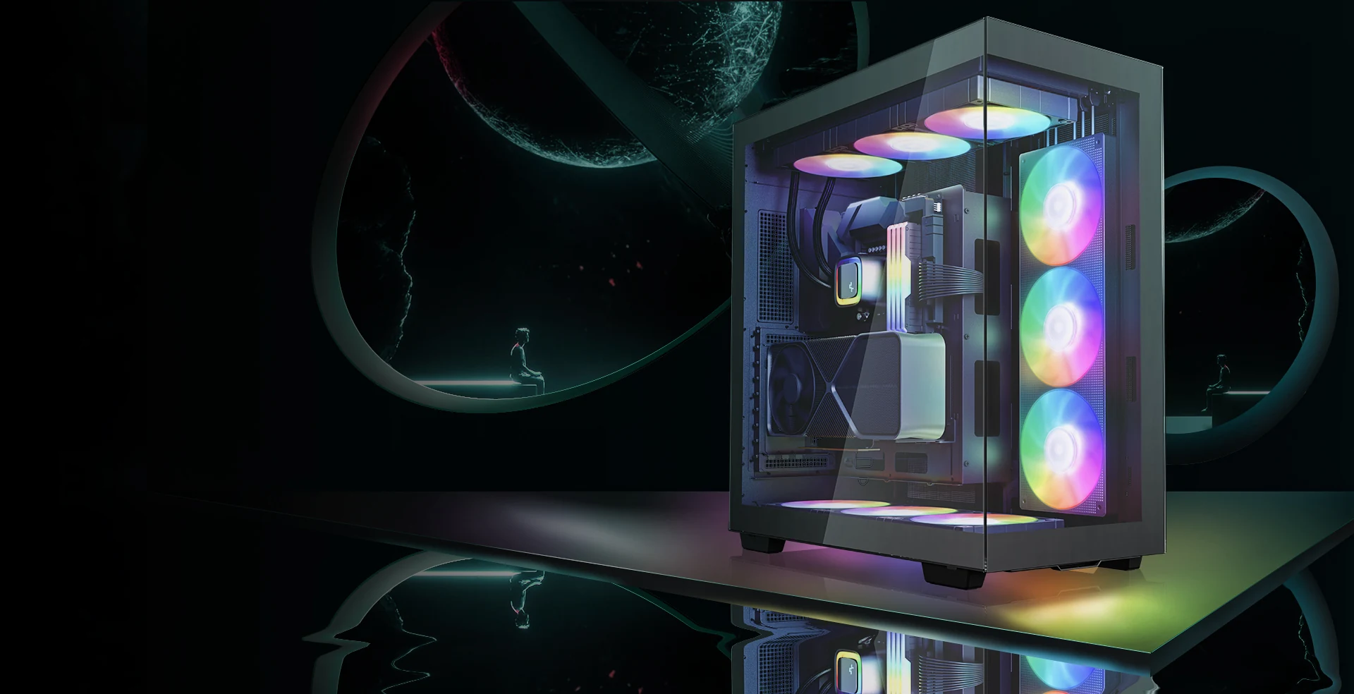Vỏ Case PC DeepCool CH780 Black - E-ATX - Đen - NEW