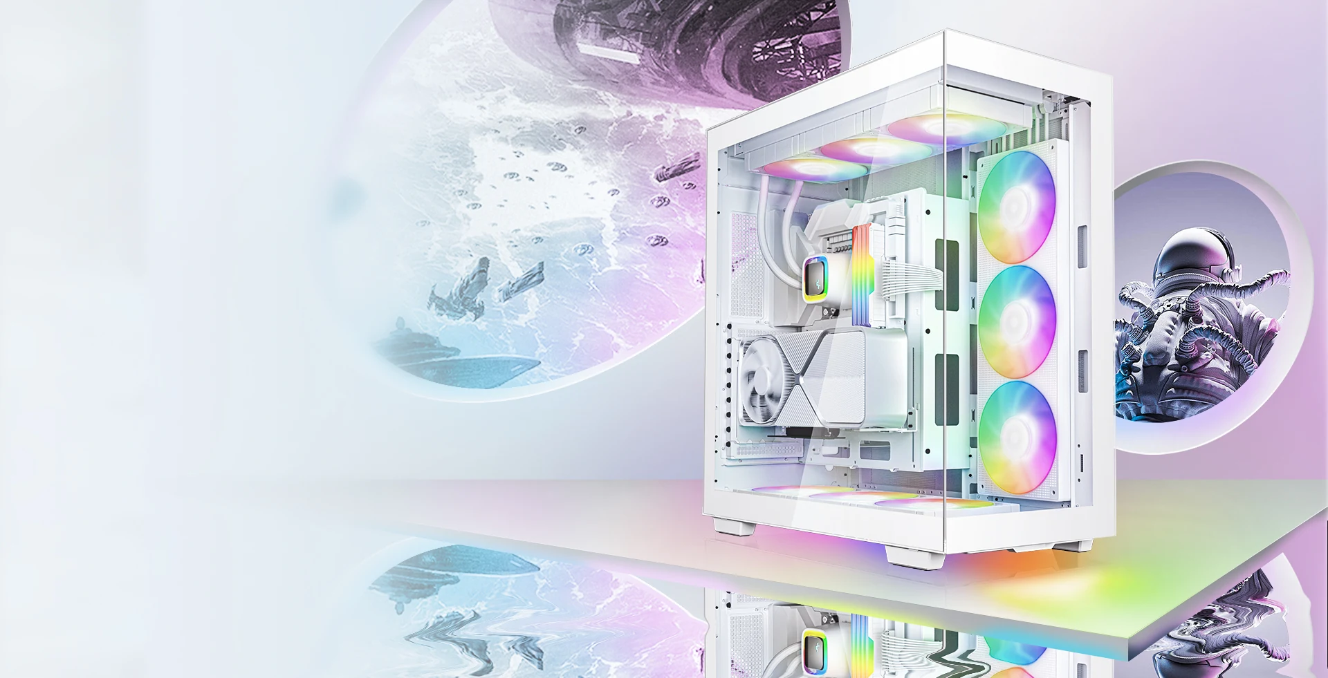 Vỏ Case PC DeepCool CH780 White - E-ATX - Trắng - NEW