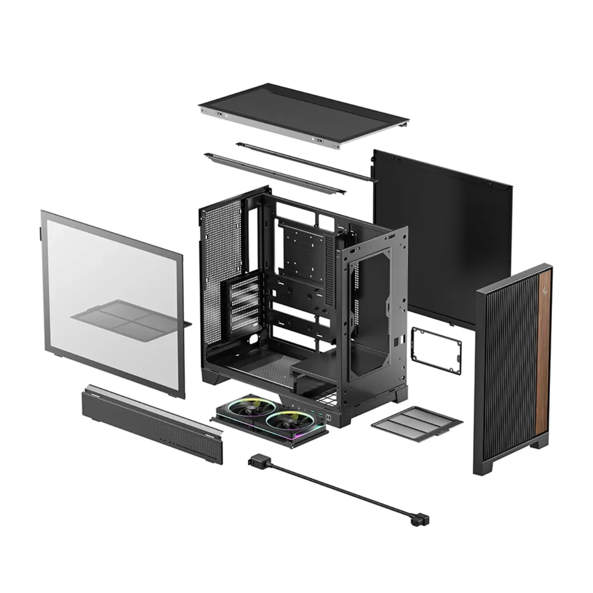 Vỏ Case PC DeepCool CL600 Black - ATX - Đen - NEW