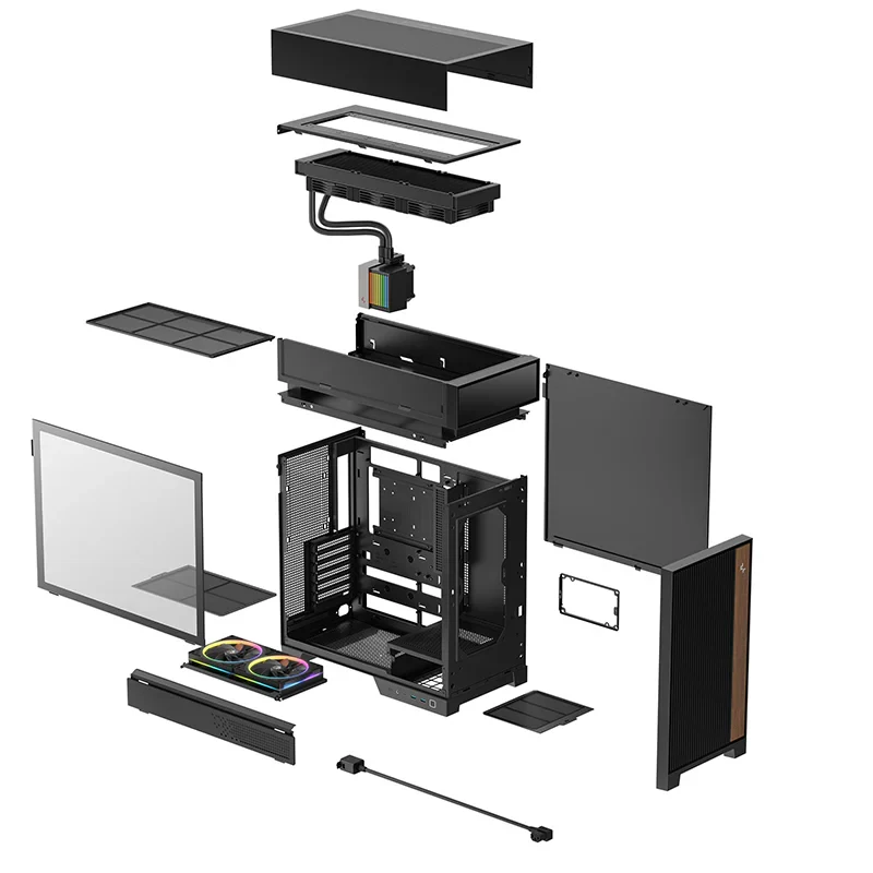 Vỏ Case PC DeepCool CL660 Black - ATX - Đen - NEW