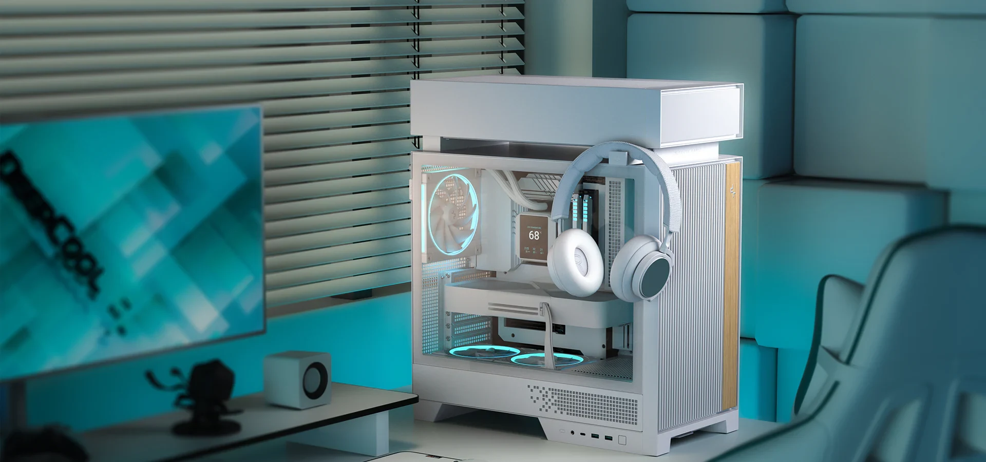 Vỏ Case PC DeepCool CL660 White - ATX - Trắng - NEW
