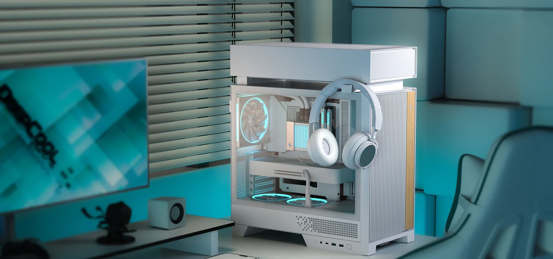 Vỏ Case PC DeepCool CL6600 White - ATX - Trắng - NEW
