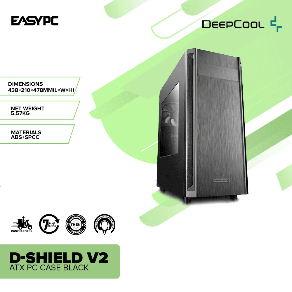 Vỏ Case PC DeepCool D-Shield V2 Black - ATX - Đen - NEW