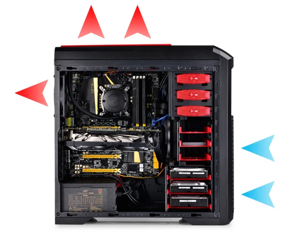 Vỏ Case PC DeepCool KENDOMEN Black - ATX - Đen - NEW