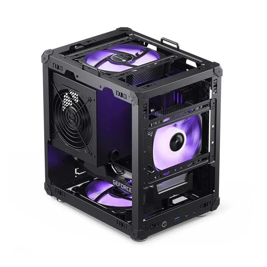 Vỏ Case PC Jonsbo C6 Handle Black - M-ATX - Đen - NEW