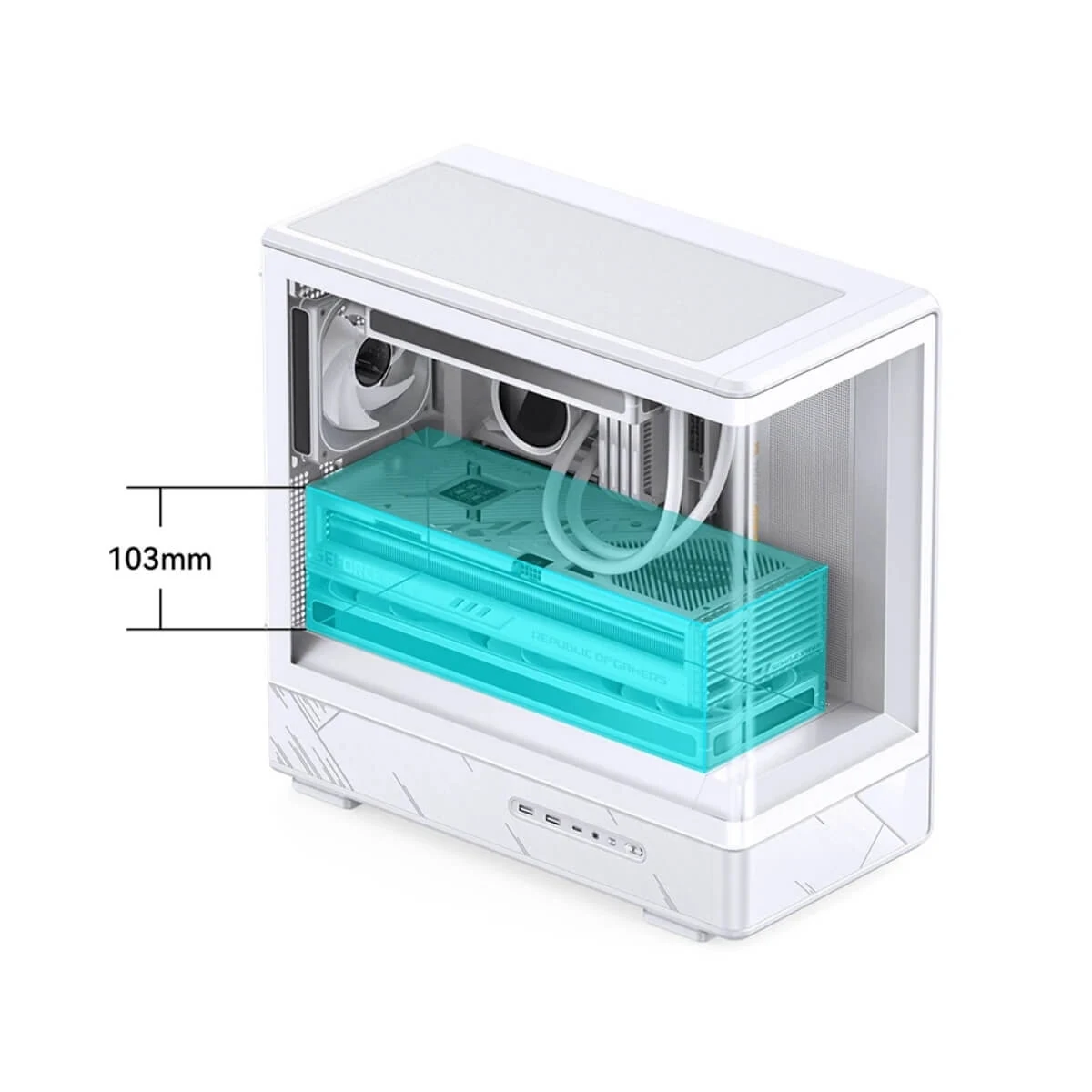 Vỏ Case PC Jonsbo D200 White - ATX - Trắng - NEW