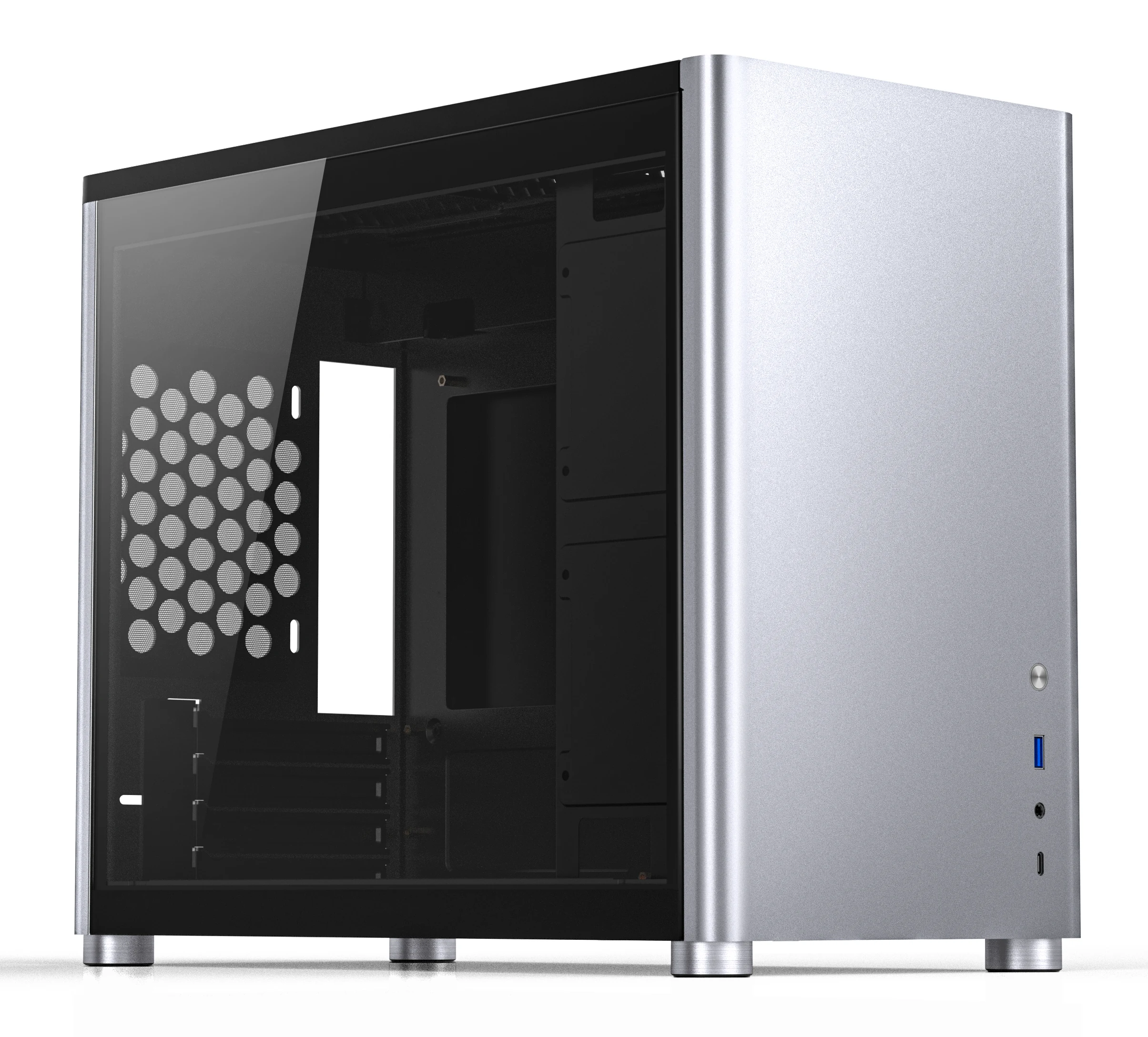 Vỏ Case PC Jonsbo D30 Silver - M-ATX - Bạc - NEW