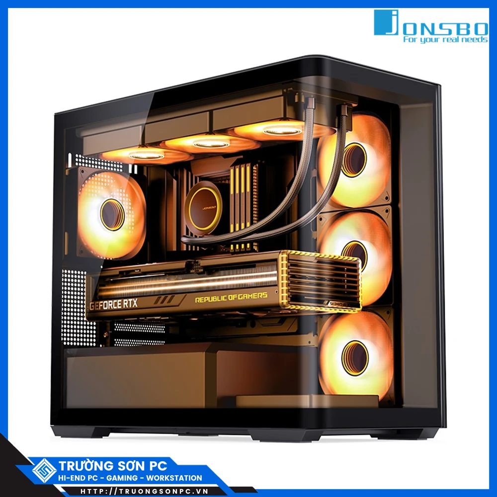 Vỏ Case PC Jonsbo D300 Black - M-ATX - Đen - NEW