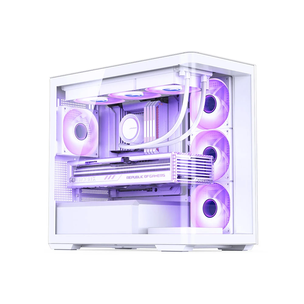 Vỏ Case PC Jonsbo D300 White - M-ATX - Trắng - NEW