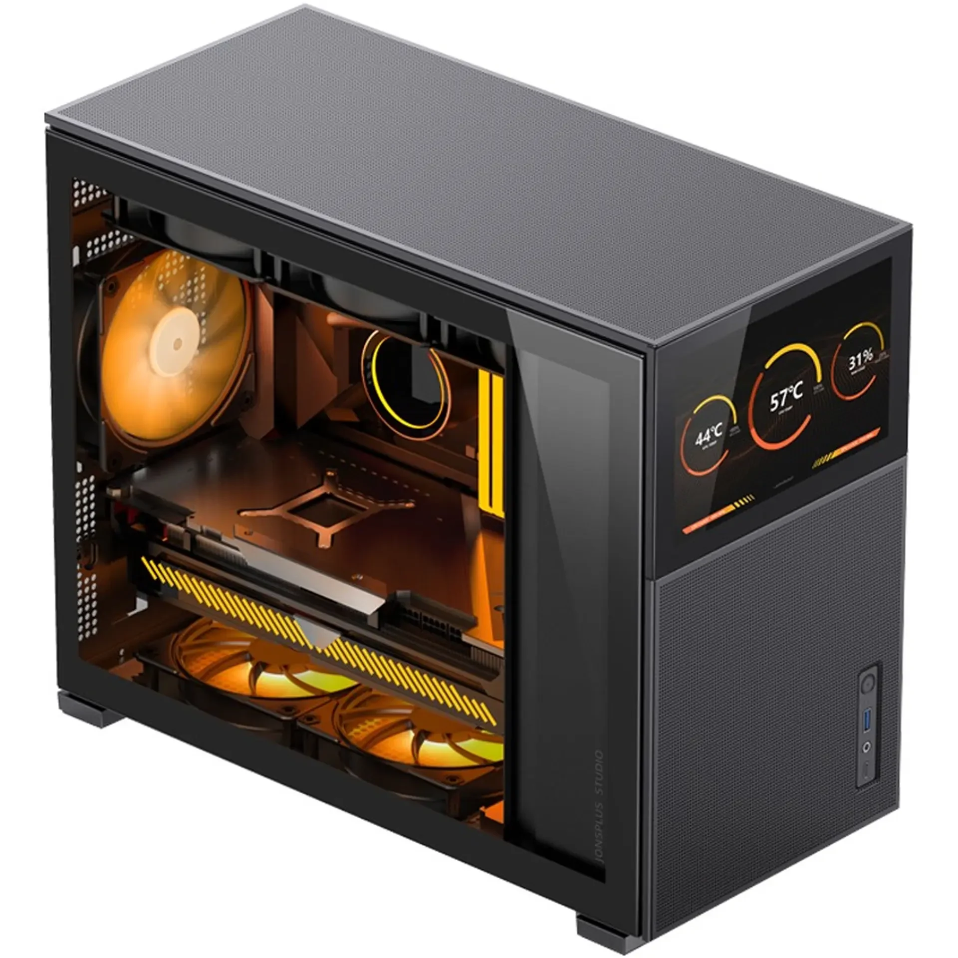 Vỏ Case PC Jonsbo D31 MESH Screen Black - M-ATX - Đen - NEW