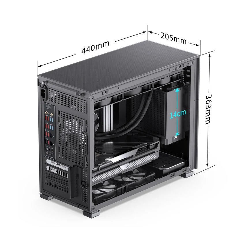 Vỏ Case PC Jonsbo D31 STD Black - M-ATX - Đen - NEW