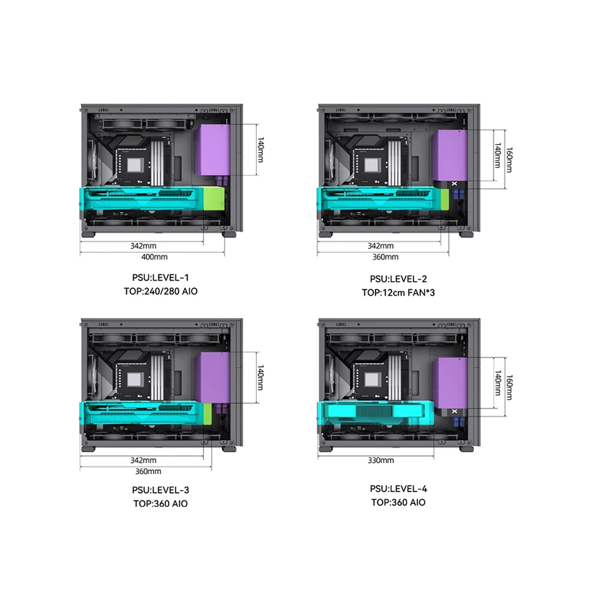 Vỏ Case PC Jonsbo D31 STD Screen Black - M-ATX - Đen - NEW
