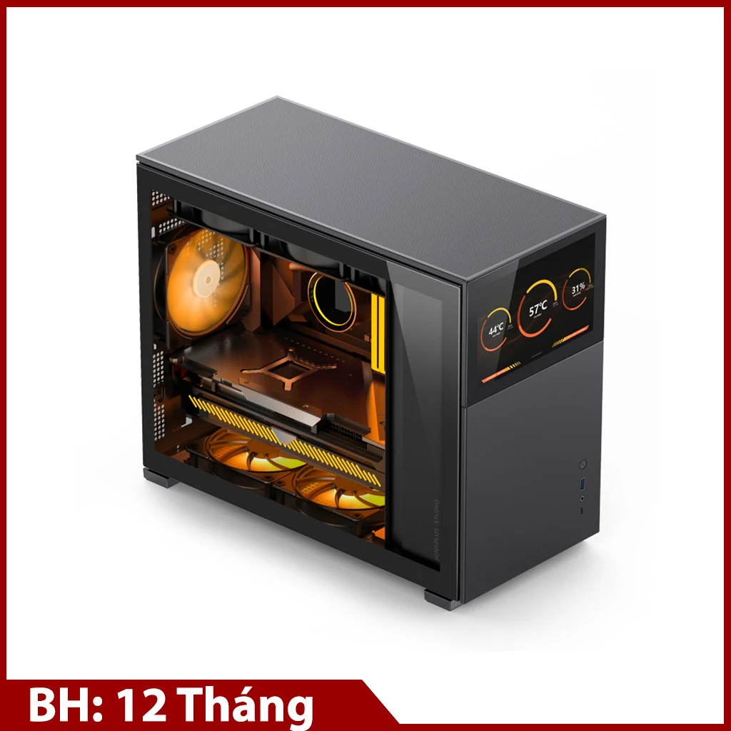 Vỏ Case PC Jonsbo D31 STD Screen Black - M-ATX - Đen - NEW