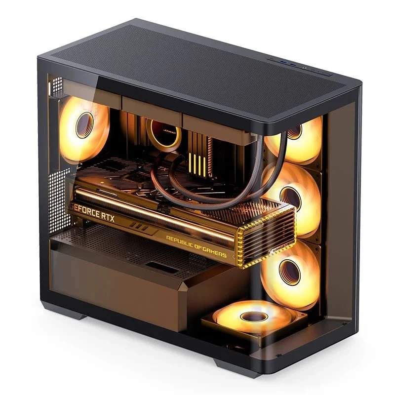 Vỏ Case PC Jonsbo D33 Black - M-ATX - Đen - NEW