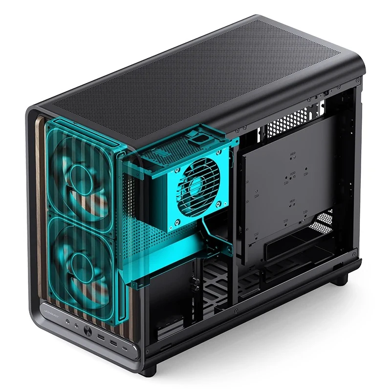 Vỏ Case PC Jonsbo D33 WOOD Black - M-ATX - Đen - NEW