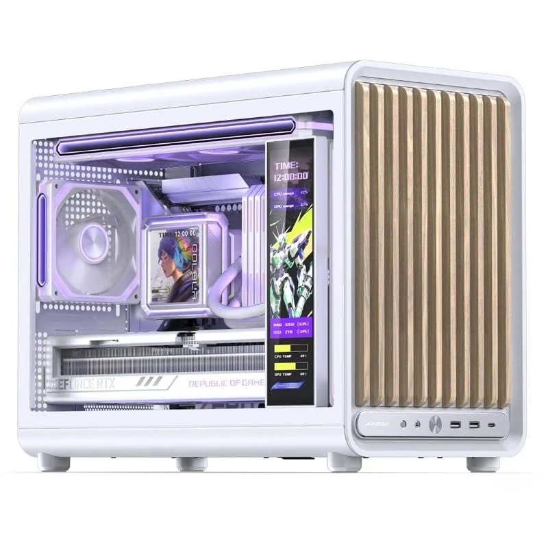 Vỏ Case PC Jonsbo D33 WOOD White - M-ATX - Trắng - NEW