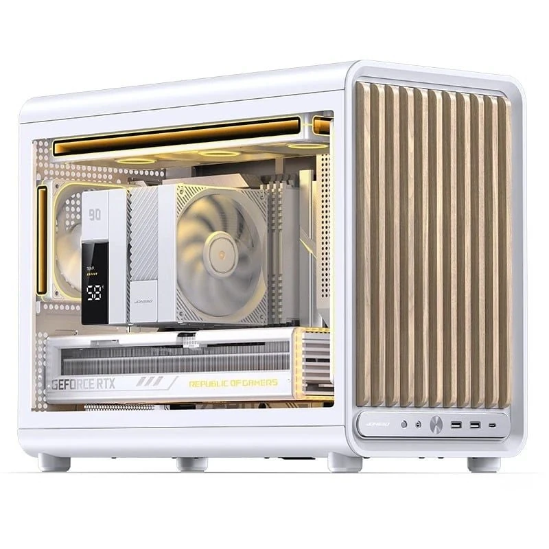 Vỏ Case PC Jonsbo D33 WOOD White - M-ATX - Trắng - NEW