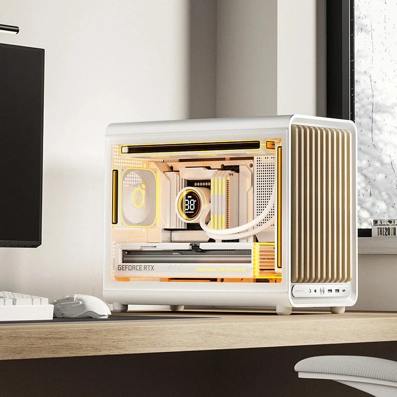 Vỏ Case PC Jonsbo D33 WOOD White - M-ATX - Trắng - NEW