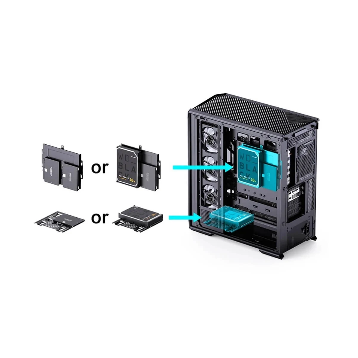 Vỏ Case PC Jonsbo D40 Black - ATX - Đen - NEW
