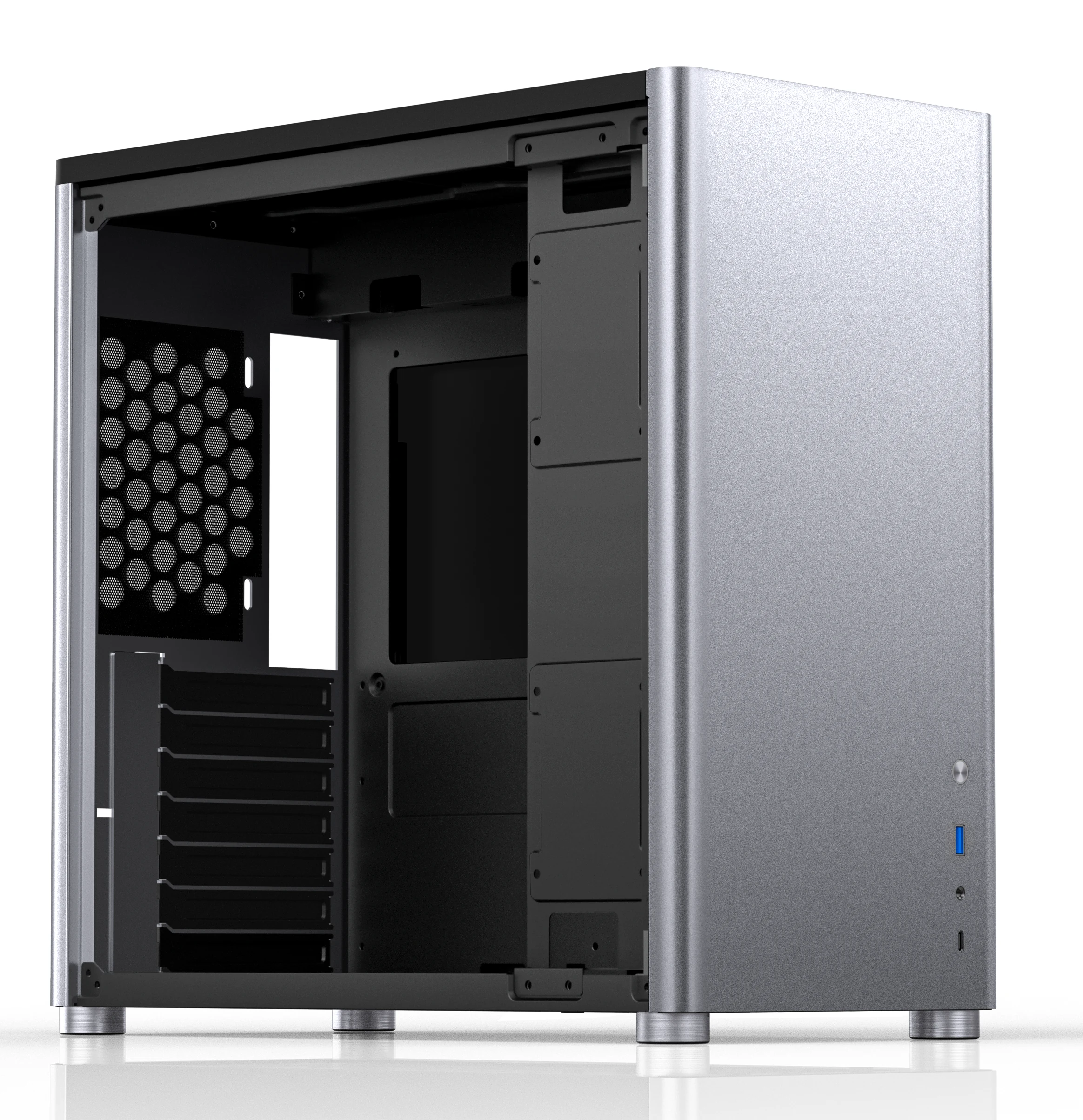 Vỏ Case PC Jonsbo D40 Silver - ATX - Bạc - NEW