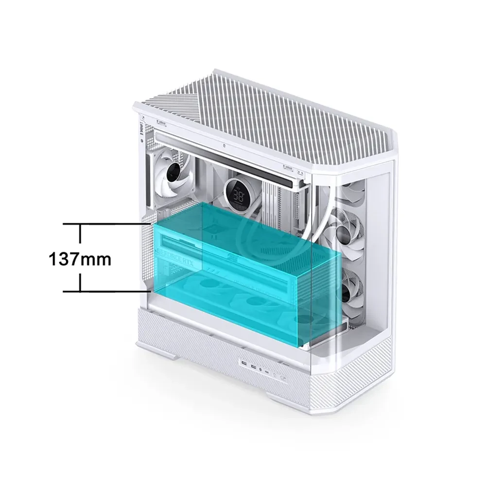 Vỏ Case PC Jonsbo D40 White - ATX - Trắng - NEW