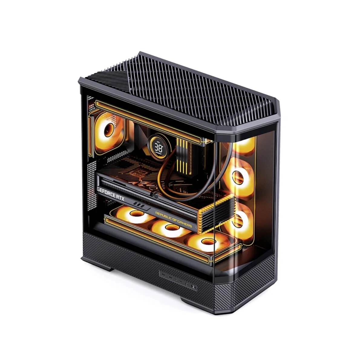 Vỏ Case PC Jonsbo D400 Black - ATX - Đen - NEW