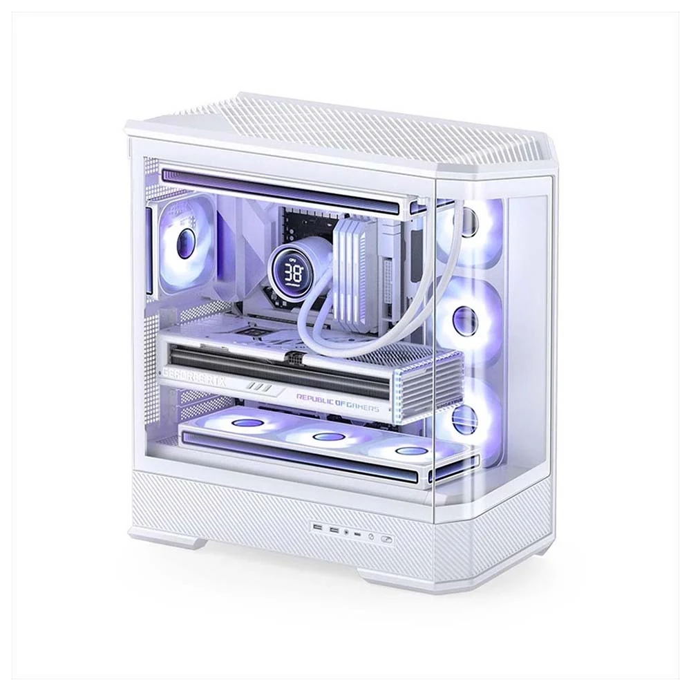 Vỏ Case PC Jonsbo D400 White - ATX - Trắng - NEW