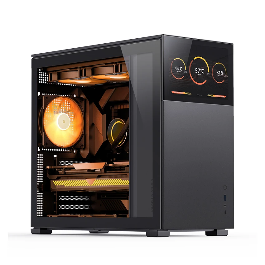 Vỏ Case PC Jonsbo D41 STD Screen Black - ATX - Đen - NEW