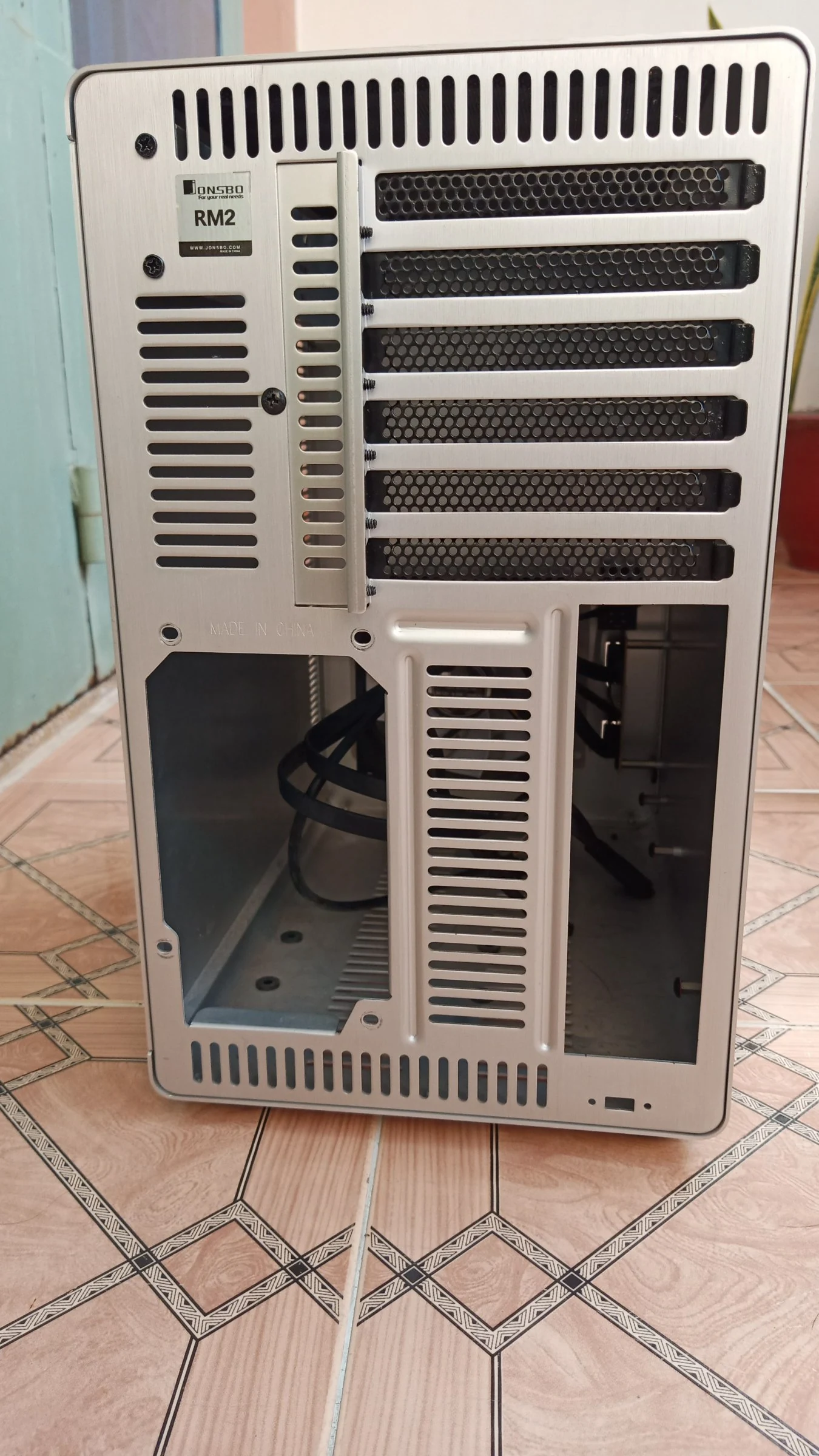 Vỏ Case PC Jonsbo RM2 Silver - M-ATX - Bạc - NEW