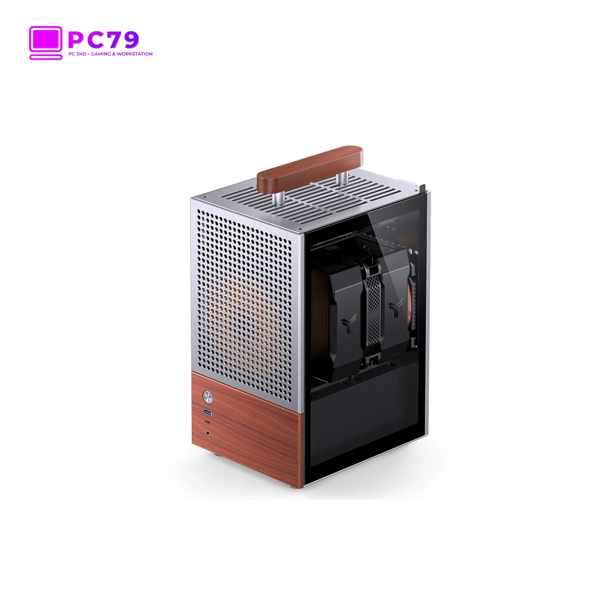 Vỏ Case PC Jonsbo T6 Silver - Mini-ITX - Bạc - NEW