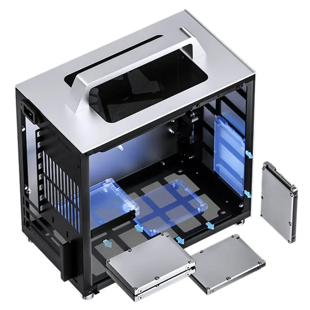 Vỏ Case PC Jonsbo T8 PLUS Silver - Mini-ITX - Bạc - NEW