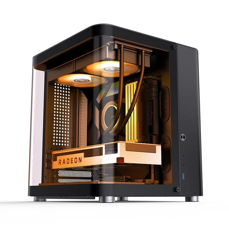 Vỏ Case PC Jonsbo TK-1 Black - M-ATX - Đen - NEW