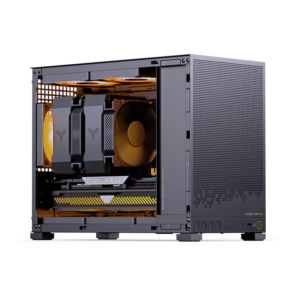 Vỏ Case PC Jonsbo TK-2 Black - M-ATX - Đen - NEW