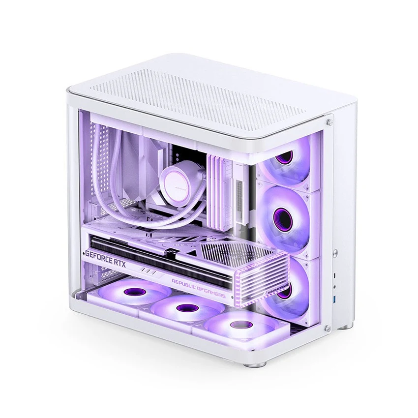 Vỏ Case PC Jonsbo TK-2 White - M-ATX - Trắng - NEW