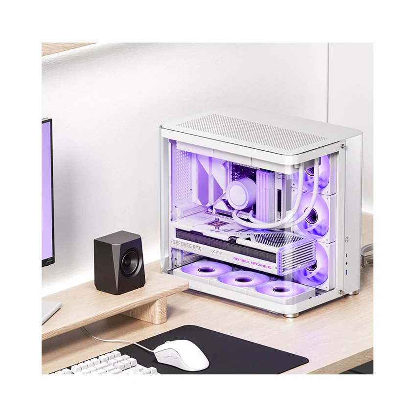 Vỏ Case PC Jonsbo TK-2 White - M-ATX - Trắng - NEW