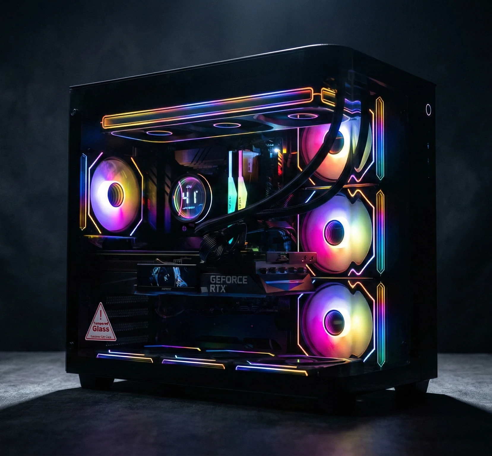 Vỏ Case PC Jonsbo TK-3 Black - ATX - Đen - NEW