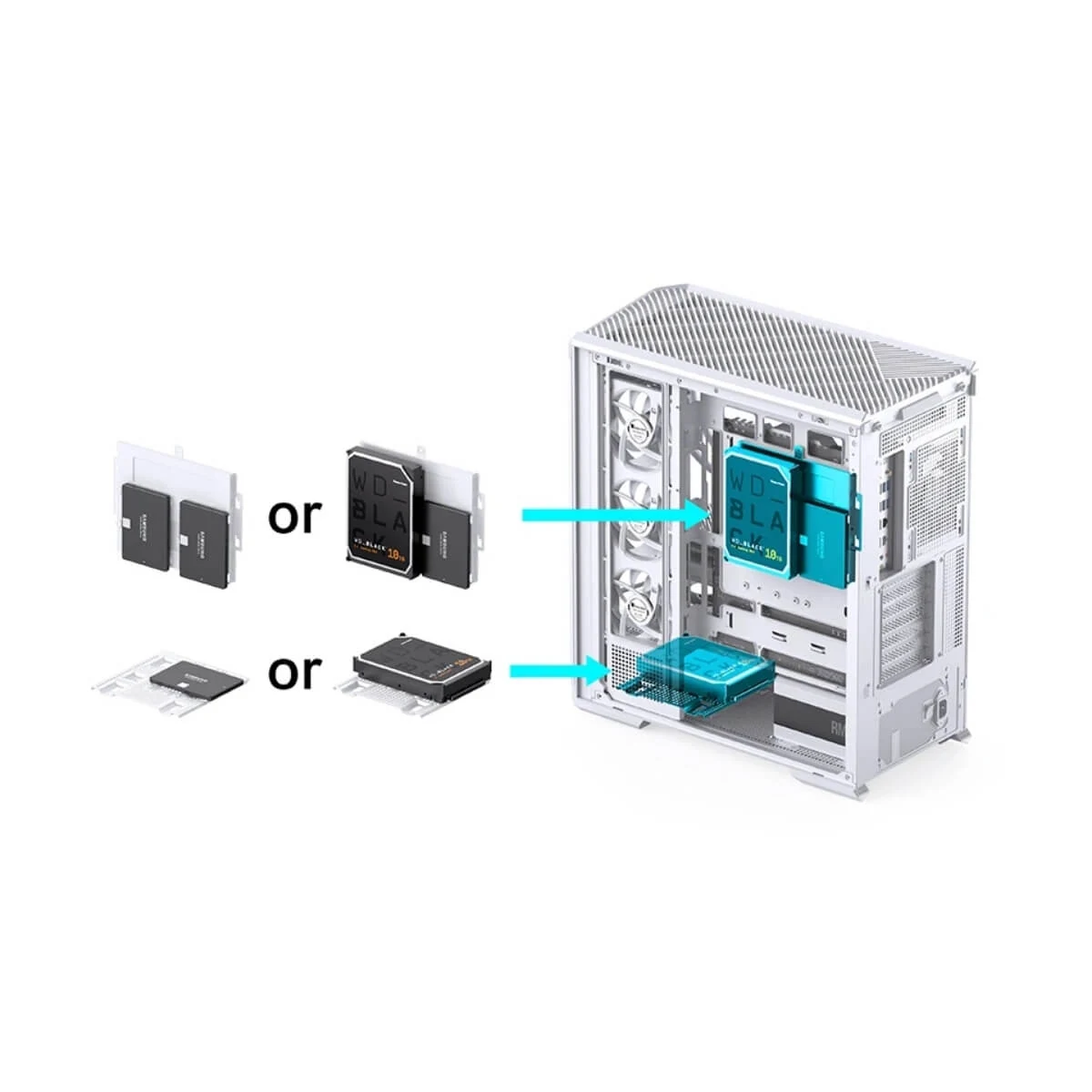 Vỏ Case PC Jonsbo TK-4 White - ATX - Trắng - NEW