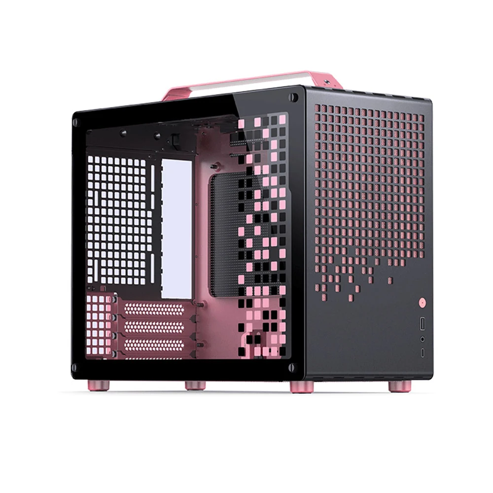 Vỏ Case PC Jonsbo Z20 Pink/Black - M-ATX - Hồng/Đen - NEW