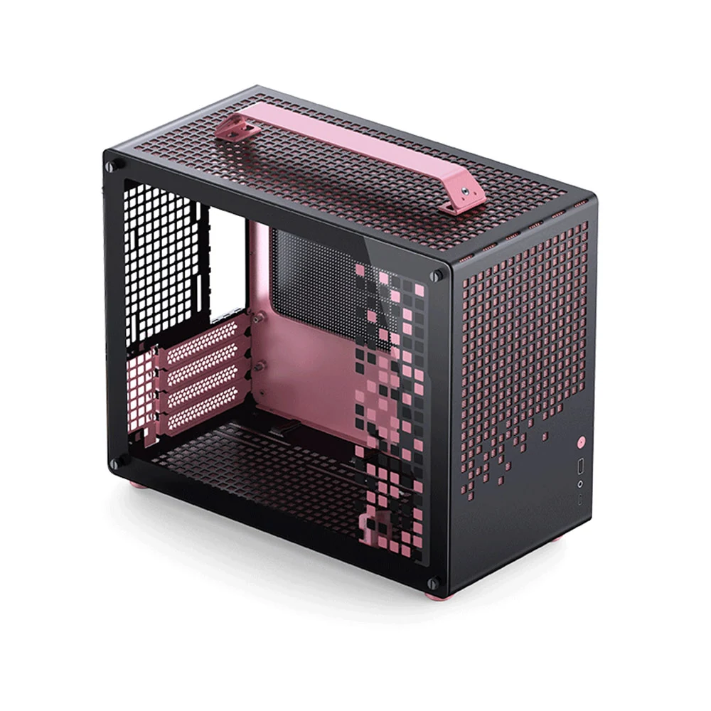 Vỏ Case PC Jonsbo Z20 Pink/Black - M-ATX - Hồng/Đen - NEW
