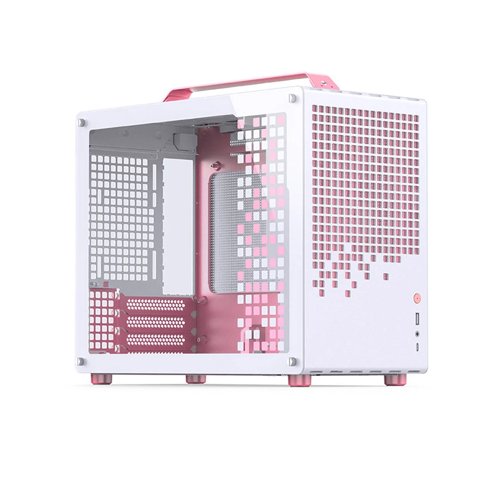 Vỏ Case PC Jonsbo Z20 Pink/White - M-ATX - Hồng/Trắng - NEW