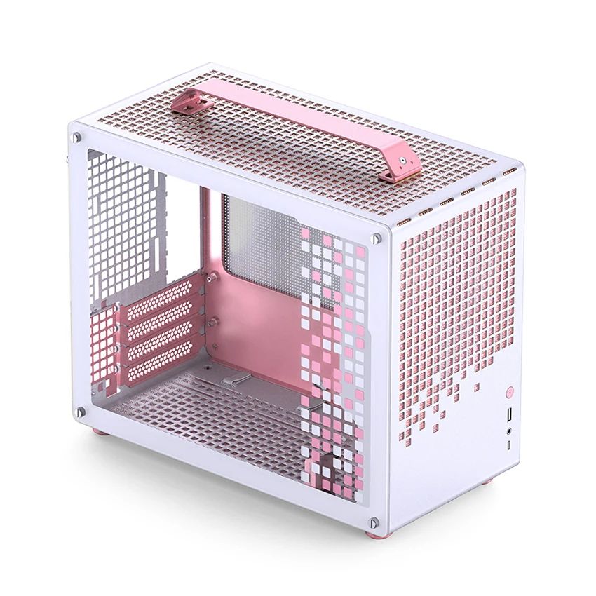 Vỏ Case PC Jonsbo Z20 Pink/White - M-ATX - Hồng/Trắng - NEW
