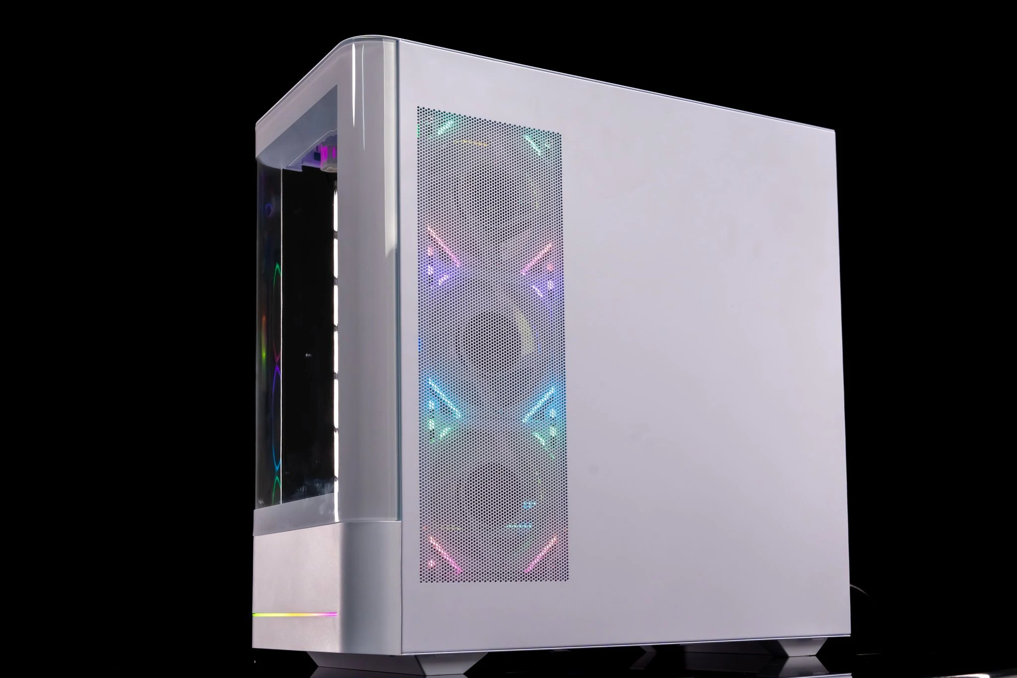 Vỏ Case PC Jungle Leopard AC-02 White LCD - ATX - Trắng - NEW