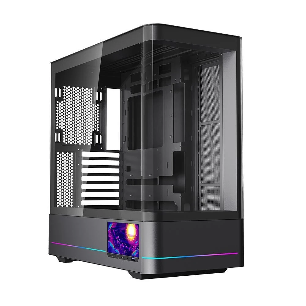 Vỏ Case PC Jungle Leopard AX-2 Black LCD ARGB - ATX - Đen - NEW