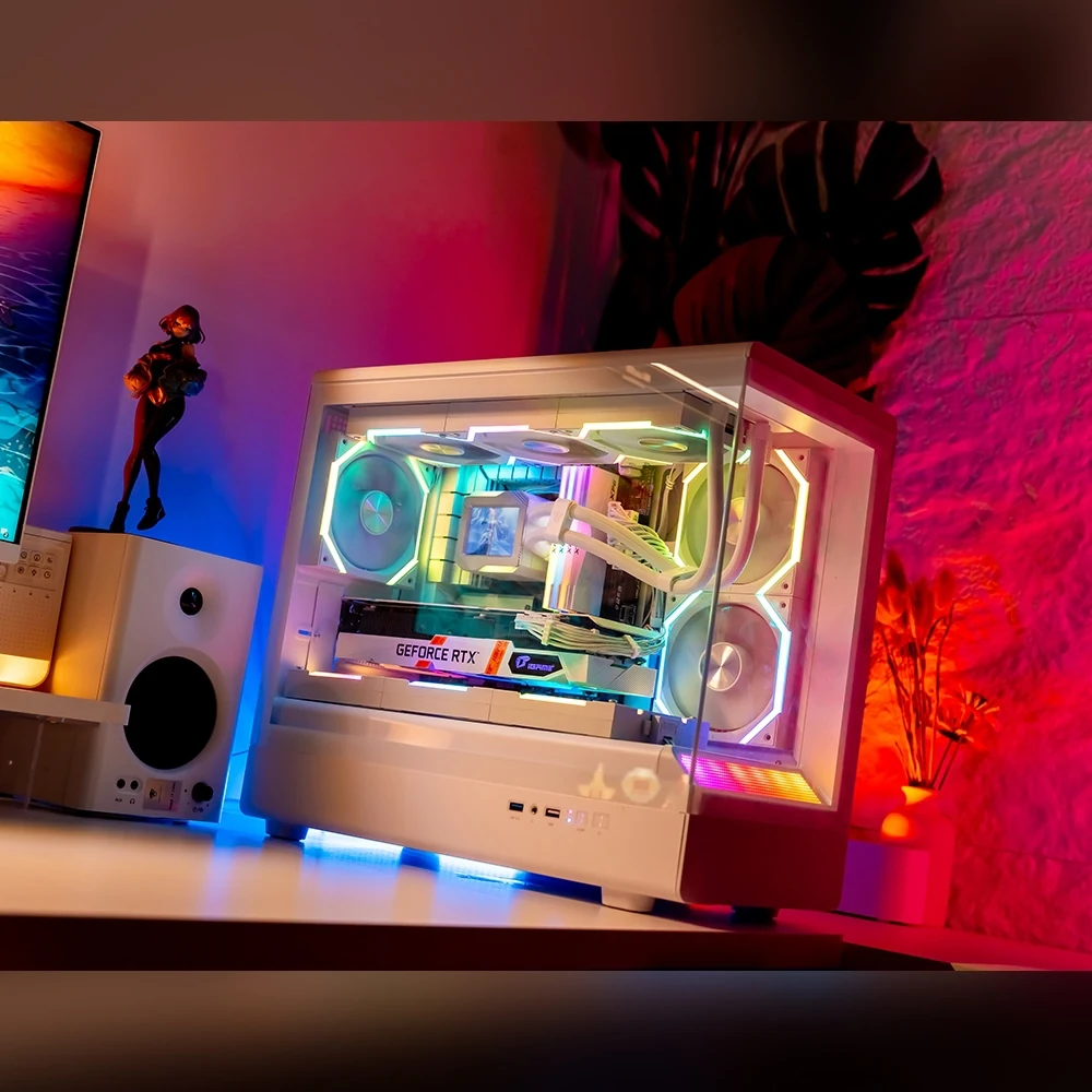 Vỏ Case PC Jungle Leopard MS-01 RGB White - M-ATX - Trắng - NEW