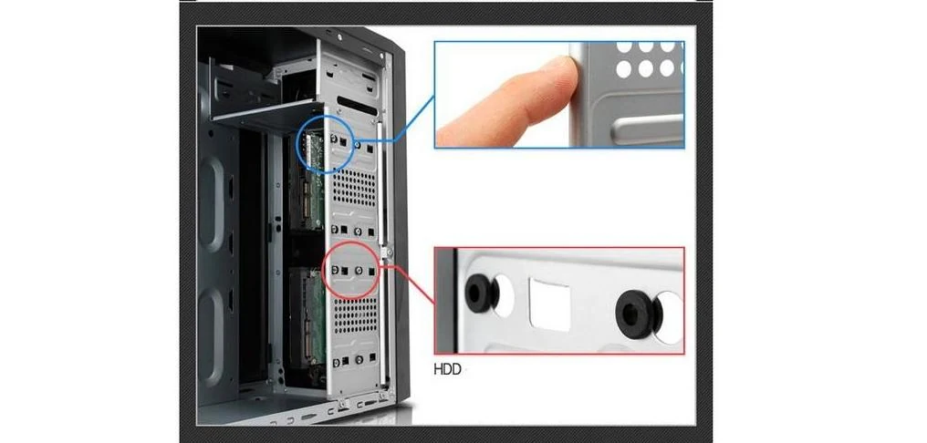 Vỏ Case PC KENOO 2810 - ATX - Đen - NEW