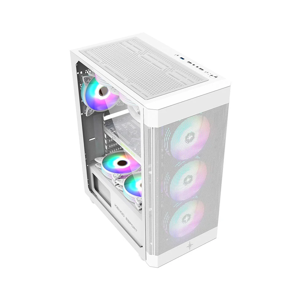 Vỏ Case PC KENOO ESPORT AF100 3F - ATX - Trắng - NEW