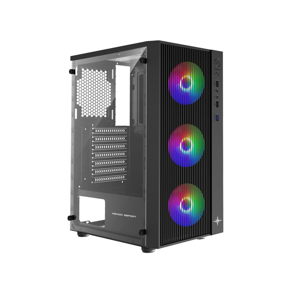 Vỏ Case PC KENOO ESPORT AF100 3F - ATX - Trắng - NEW