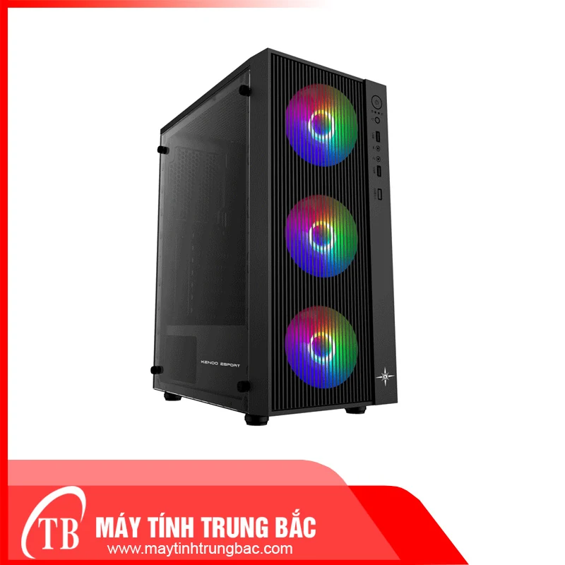 Vỏ Case PC KENOO ESPORT AF13 3F - ATX - Trắng - NEW