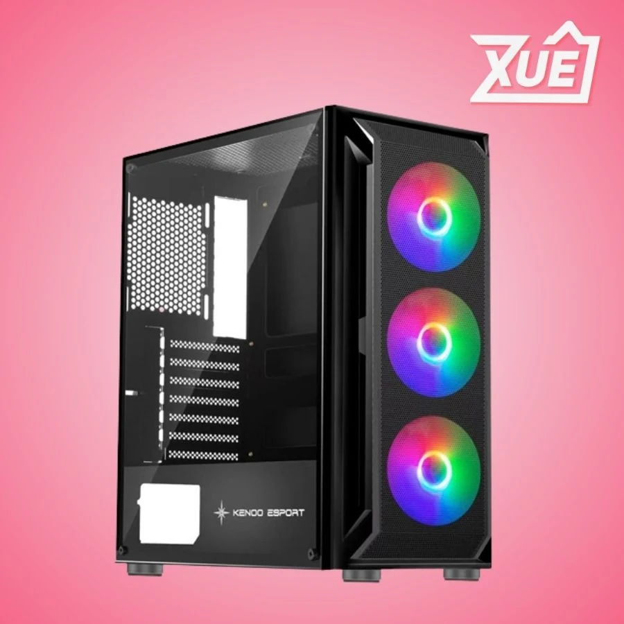 Vỏ Case PC KENOO ESPORT AF302 3F - ATX - Đen - NEW